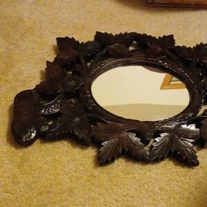 Vintage Leaf Design Wall Mirror